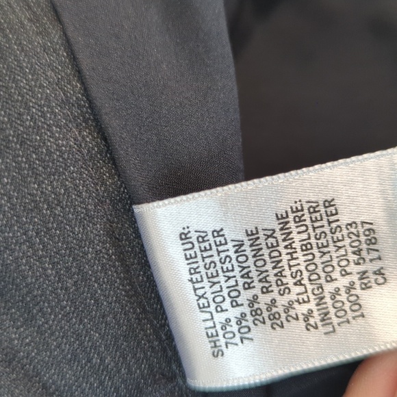 Banana Republic Pinstripe Wide Leg Pant Gray 00P Business casual Work office - Picture 9 of 10